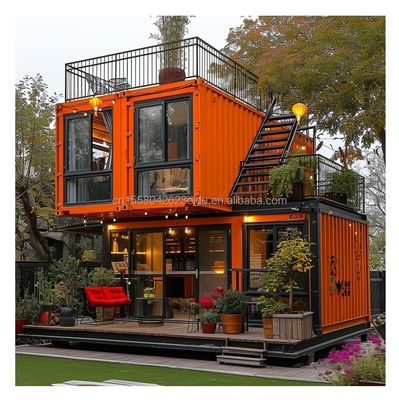 20ft Modern Luxury Prefab House Painel Sandwich de Aço Container de Envio Modificado para Jardim ao Ar Livre