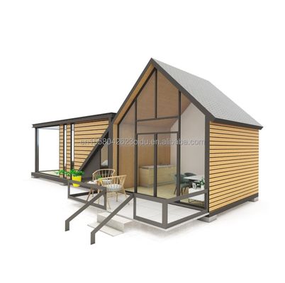 50/75/100mm Wave Sandwich Panel Parede para Mall em Triângulo Estrutura de aço Design da UE Moderna Flat Pack Container House