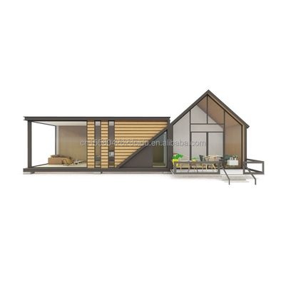 50/75/100mm Wave Sandwich Panel Parede para Mall em Triângulo Estrutura de aço Design da UE Moderna Flat Pack Container House