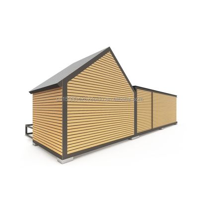 50/75/100mm Wave Sandwich Panel Parede para Mall em Triângulo Estrutura de aço Design da UE Moderna Flat Pack Container House