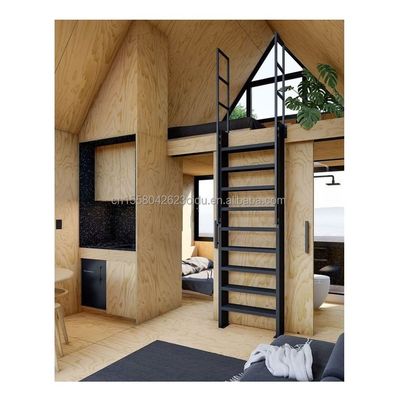 Moderno A-Triângulo Casa Pequena Casa pré-fabricada Trailer Casa Flat Pack aço e painel de sanduíche Casa móvel para hotel ou outros fins