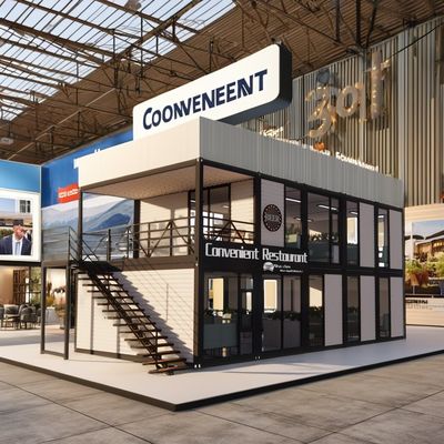 Casa pré-fabricada modular para restaurante loja centro comercial supermercado contêiner casa bar design