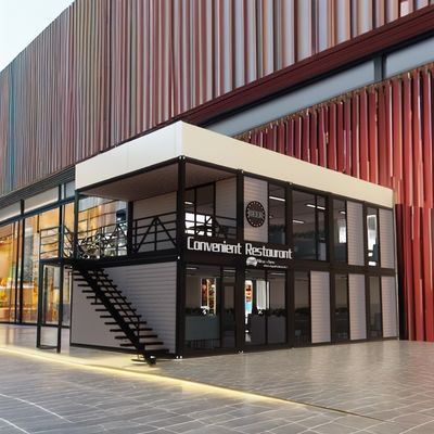 Casa pré-fabricada modular para restaurante loja centro comercial supermercado contêiner casa bar design