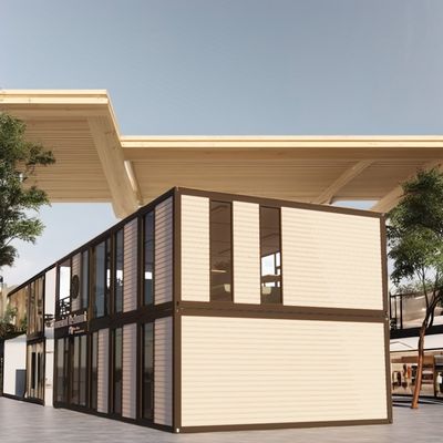 Casa pré-fabricada modular para restaurante loja centro comercial supermercado contêiner casa bar design