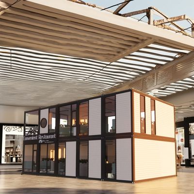 Casa pré-fabricada modular para restaurante loja centro comercial supermercado contêiner casa bar design