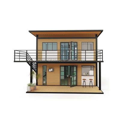 20ft/40ft Estrutura de aço galvanizado de aço flexível 180g Modern 4 dormitórios Bilayer pré-fabricado Container House expansível Design para centro comercial