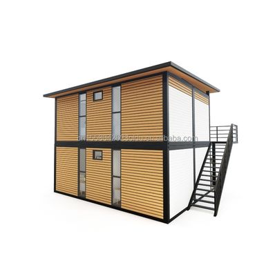 20ft/40ft Estrutura de aço galvanizado de aço flexível 180g Modern 4 dormitórios Bilayer pré-fabricado Container House expansível Design para centro comercial