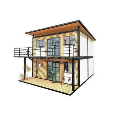 20ft/40ft Estrutura de aço galvanizado de aço flexível 180g Modern 4 dormitórios Bilayer pré-fabricado Container House expansível Design para centro comercial
