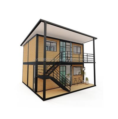 20ft/40ft Estrutura de aço galvanizado de aço flexível 180g Modern 4 dormitórios Bilayer pré-fabricado Container House expansível Design para centro comercial