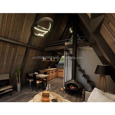 Galvanizado de aço de curvatura pré-fabricado Casa Floresta Viva quarto de hotel para vida ao ar livre moderna e recipiente especializado