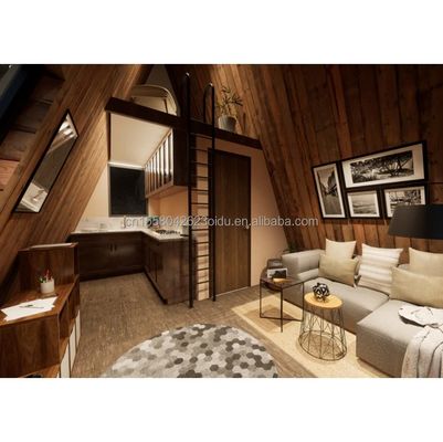 Galvanizado de aço de curvatura pré-fabricado Casa Floresta Viva quarto de hotel para vida ao ar livre moderna e recipiente especializado