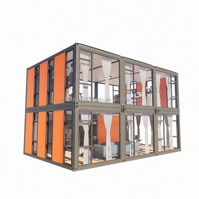 Hotel Flat Pack Produto de aço Design moderno Apartamento fabricado por Cbox Luxury Casa de contêiner portátil de duas camadas