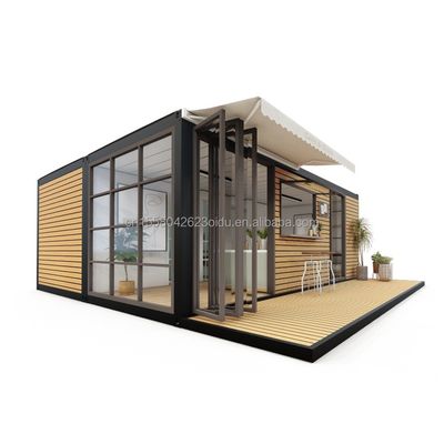 Alojamento Hotel 2024 Estilo Luxo Prefabricado Mini Casa Portátil com 50/75/100mm Wave Sandwich Panel Paredes e Design