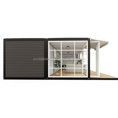Estilo Casa de contêiner de dois quartos com tubos quadrados de aço galvanizado Estrutura e cozinha Sala de estar