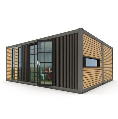 Aço galvanizado curvado 180g Design moderno 2 quartos pré-fabricados Casa de contêineres expansível para aplicação comercial