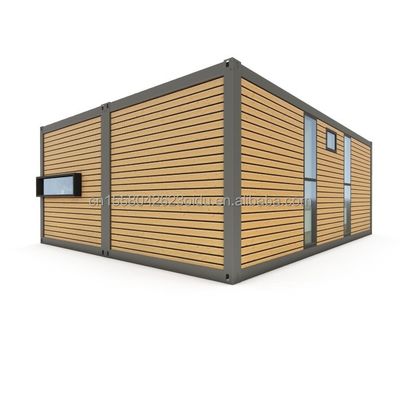 Aço galvanizado curvado 180g Design moderno 2 quartos pré-fabricados Casa de contêineres expansível para aplicação comercial