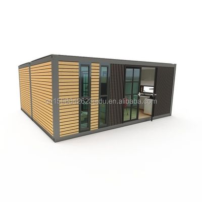 Aço galvanizado curvado 180g Design moderno 2 quartos pré-fabricados Casa de contêineres expansível para aplicação comercial