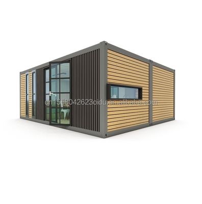 Aço galvanizado curvado 180g Design moderno 2 quartos pré-fabricados Casa de contêineres expansível para aplicação comercial