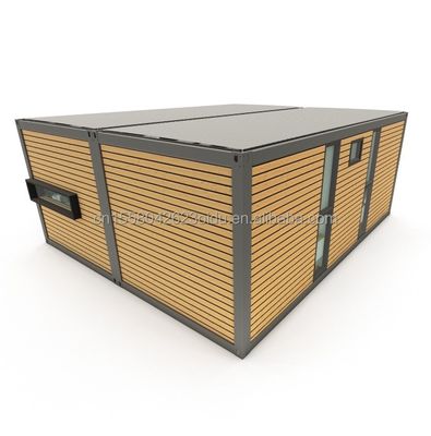 Aço galvanizado curvado 180g Design moderno 2 quartos pré-fabricados Casa de contêineres expansível para aplicação comercial