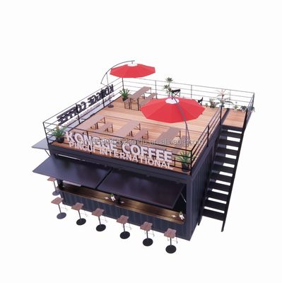 Modern Design Mobile Container Bar para Casas Urbanas Restaurante Prefabricado totalmente equipado e Loja de Café em cor personalizada