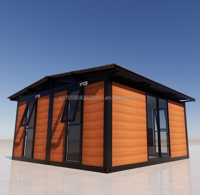 20ft 40ft resistente ao vento Luxury Modular Steel Contêineres dobráveis para casas personalizadas Parede 50/75/100mm Wave Sandwich Panel