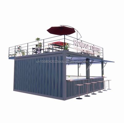 Modern Design Mobile Container Bar para Casas Urbanas Restaurante Prefabricado totalmente equipado e Loja de Café em cor personalizada