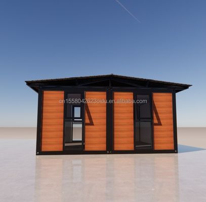 20ft 40ft resistente ao vento Luxury Modular Steel Contêineres dobráveis para casas personalizadas Parede 50/75/100mm Wave Sandwich Panel