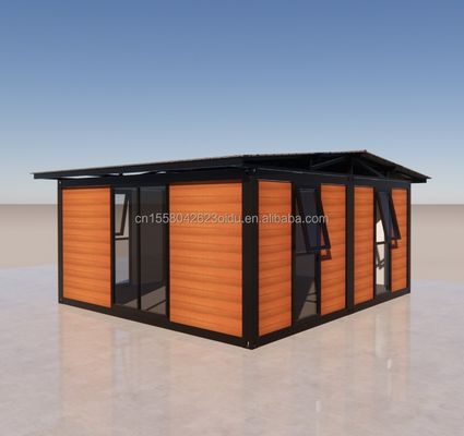 20ft 40ft resistente ao vento Luxury Modular Steel Contêineres dobráveis para casas personalizadas Parede 50/75/100mm Wave Sandwich Panel