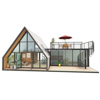 Cores personalizadas Casa de contêineres moderna UE pré-fabricada Casa portátil pequena Casa modular Casas de aço leve Casa pré-fabricada