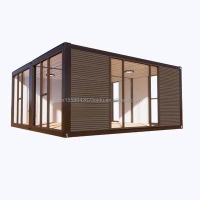 Casa de contêineres de aço pré-fabricada de 2 quartos para aplicação de shopping
