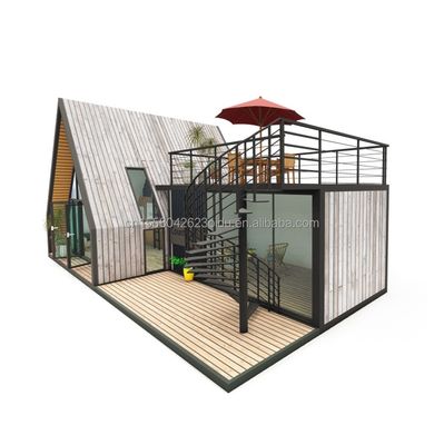 Cores personalizadas Casa de contêineres moderna UE pré-fabricada Casa portátil pequena Casa modular Casas de aço leve Casa pré-fabricada