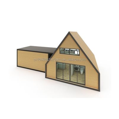 Moderno design painel de sanduíche Casa de triângulo de madeira para hotel Praia Sala de sol Férias com design de contêiner elegante