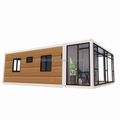 Casa de Contêineres Modernos Expansíveis de 20 pés para Carport Prefabricado Painel de Sandwich Móvel de Aço Material Hotel Restaurante Bar