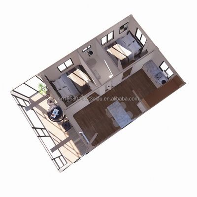 Casa de Contêineres Modernos Expansíveis de 20 pés para Carport Prefabricado Painel de Sandwich Móvel de Aço Material Hotel Restaurante Bar