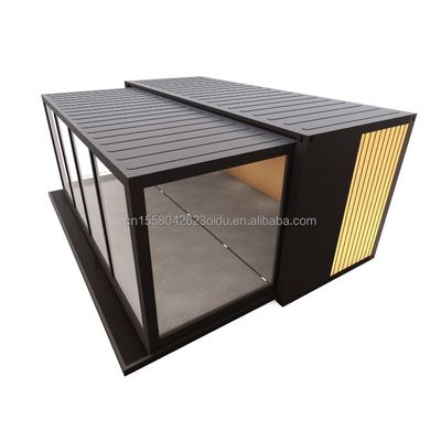 Wave Sandwich Panel 20ft Container Casa de café para estilo de design moderno no Eu Expansion Garden Hotel