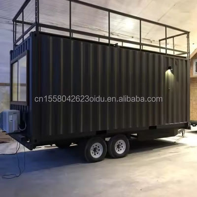 Cor personalizada de aço galvanizado curvado 180g Restaurante de fast-food e loja pop-up Mini loja loja móvel minúscula com rodas