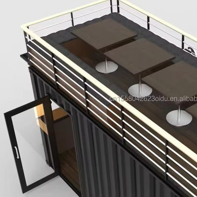 Cor personalizada de aço galvanizado curvado 180g Restaurante de fast-food e loja pop-up Mini loja loja móvel minúscula com rodas