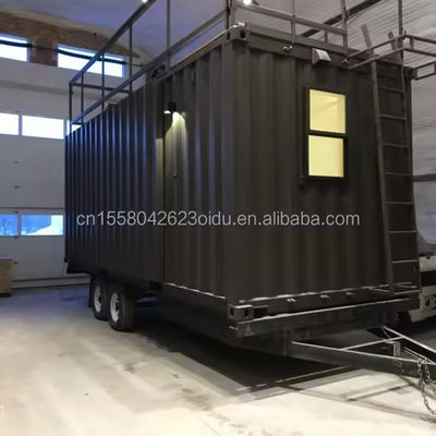 Cor personalizada de aço galvanizado curvado 180g Restaurante de fast-food e loja pop-up Mini loja loja móvel minúscula com rodas