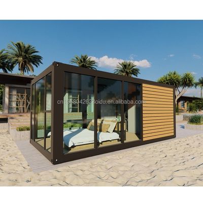 Cores personalizadas Luxo Moderno Pequena Casa de Madeira Prefabricada de 20 pés 40 pés Container Móvel de Aço Leve Casa Prefabricada Apartamento para Outdoor