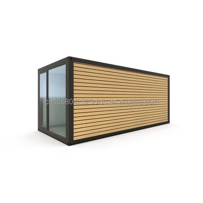 Casa de contêineres de hotel de aço leve de 20 pés com 50/75/100mm Wave Sandwich Panel Wall