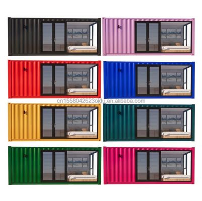 50/75/100mm Wave Sandwich Panel Parede Moderna 20ft EU pré-fabricada Casas de contêineres Casa de madeira Jardim independente Apartamento para hotel