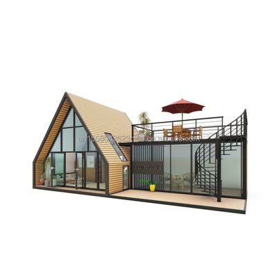 Estrutura de aço de madeira triangular moderna da UE Casa para hotel ou estacionamento Estrutura principal de tubos quadrados de aço galvanizado