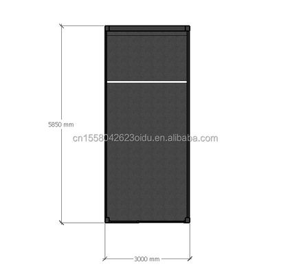Casa de contêineres de hotel de aço leve de 20 pés com 50/75/100mm Wave Sandwich Panel Wall