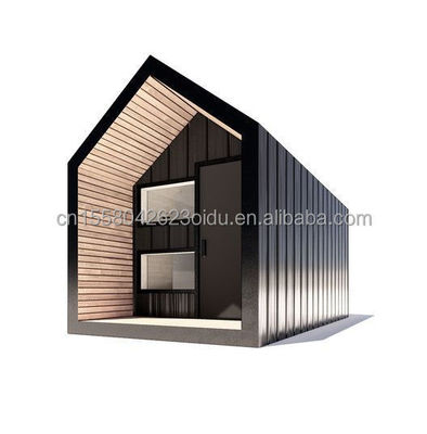 Estrutura principal Tubos quadrados de aço galvanizado Casa exterior triangular moderna projetada com material de painel de sanduíche para loja