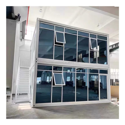 Escritório de contêineres modulares de casa de cores personalizadas para estilo luxuoso Casa de contêineres integrada mini prefabricada de 20 pés