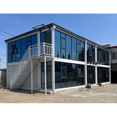 Escritório de contêineres modulares de casa de cores personalizadas para estilo luxuoso Casa de contêineres integrada mini prefabricada de 20 pés