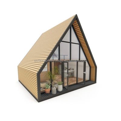 Estrutura de aço triangular moderna da UE Casa de contêineres de pacote plano Design para casa de madeira dentro de 20ft ou 40ft Mall Aplicação