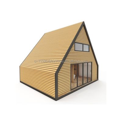Estrutura de aço triangular moderna da UE Casa de contêineres de pacote plano Design para casa de madeira dentro de 20ft ou 40ft Mall Aplicação
