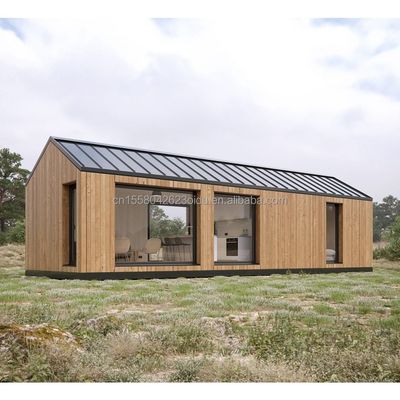 20ft Mobile Home Garden Studio pré-fabricado Casa de contêiner de aço personalizável com parede 50/75/100mm Wave Sandwich Panel