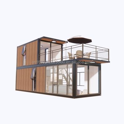 Movimento de contêineres de 40 pés personalizado da UE Escritório modular moderno ou supermercado Estrutura de aço galvanizado flexível de 180g